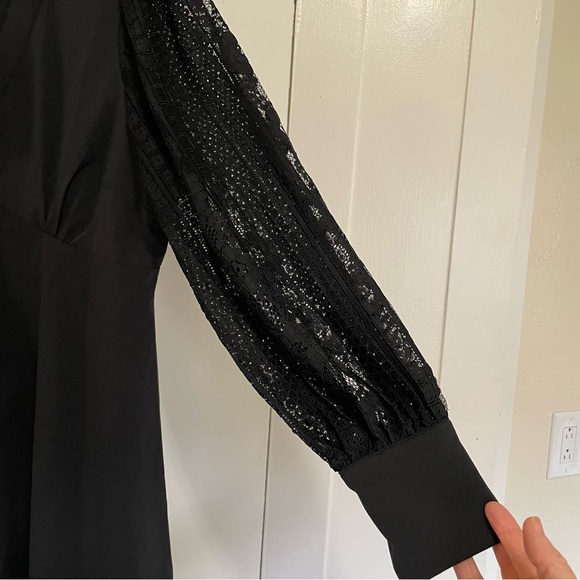 Disturbia Black Dress with Lace Sleeves gothic romantic size 12 - Picture 2 of 10